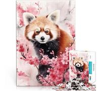 Puzzle 2000 pezzi per adolescenti Acquerello di panda rosso Giocattolo educativo antistress Decorazioni e regali unici per la casa 70x100cm