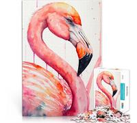 Puzzle 2000 pezzi per adolescenti Acquerello fenicottero rosa Giocattoli di gioco impegnativi Giocattoli per la decorazione della casa 70x100cm