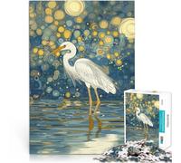 Puzzle 2000 pezzi per adolescenti Airone bianco sotto la notte stellata apprendimento educativo Migliorare l'amore tra le coppie 70x100cm