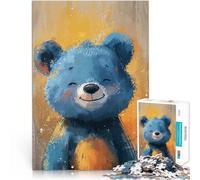 Puzzle 2000 pezzi per adolescenti Allegro orso blu Difficile da completare ma divertente e umoristico Regalo di compleanno, regali, arte murale 70x100cm