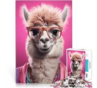 Puzzle 2000 pezzi per adolescenti Alpaca, animale divertente Sfida di gioco educativo giocattolo Gioco educativo per compleanno e Natale 70x100cm