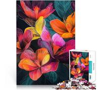 Puzzle 2000 pezzi per adolescenti Arte floreale vibrante con pastelli a cera e scratch art sfida educativa Ottimi regali e giocattoli 70x100cm