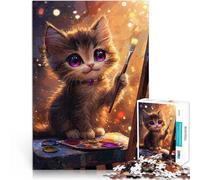 Puzzle 2000 pezzi per adolescenti Artista del gattino Giocattolo educativo intellettuale decomprimente Migliorare l'amore tra le coppie 70x100cm