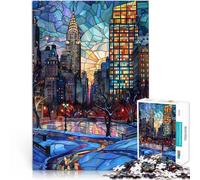 Puzzle 2000 pezzi per adolescenti Bagliore invernale di New York Assemblaggio del modello Giocattoli per la decorazione della casa 70x100cm