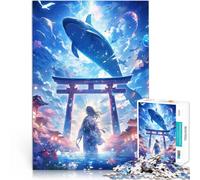 Puzzle 2000 pezzi per adolescenti Balena nel cielo Antistress Vacanza in patria Uccidere il tempo Decorazioni e regali unici per la casa 70x100cm
