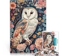 Puzzle 2000 pezzi per adolescenti Barbagianni in fiore per il giocattolo di sfida del gioco educativo Migliorare l'amore tra le coppie 70x100cm