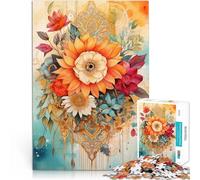 Puzzle 2000 pezzi per adolescenti Bouquet floreale ad acquerello Gara di velocità delle mani Giocattoli per la decorazione della casa 70x100cm