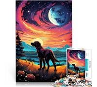 Puzzle 2000 pezzi per adolescenti Cane Sentinelle Stellari Giochi educativi Decorazione della casa Lista dei desideri con Babbo Natale 70x100cm