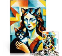 Puzzle 2000 pezzi per adolescenti Catwoman con ritratto di gatto Gioco educativo per famiglie Giocattoli per la decorazione della casa 70x100cm