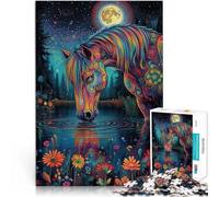 Puzzle 2000 pezzi per adolescenti Cavallo dai colori psichedelici Gioco a quiz Ogni pezzo è unico - Gioco divertente e stimolante per tutta la famiglia 70x100cm