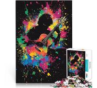 Puzzle 2000 pezzi per adolescenti Chitarrista in Splatter Per il divertimento in famiglia Attività divertenti a casa, regali di compleanno, regali di viaggio, 70x100cm
