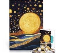 Puzzle 2000 pezzi per adolescenti Cielo notturno di luna dorata Giocattoli da gioco per regalo di famiglia Regali di Babbo Natale segreto 70x100cm