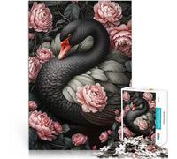 Puzzle 2000 pezzi per adolescenti Cigno nero e rose Antistress Vacanza in patria Uccidere il tempo Adatto per la decorazione del desktop 70x100cm