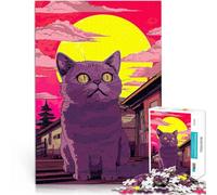 Puzzle 2000 pezzi per adolescenti città dei gatti in Giappone giocattoli educativi per l'apprendimento è ideale come regalo per tutta la famiglia 70x100cm