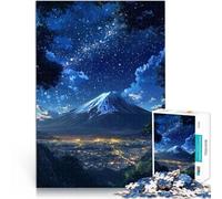 Puzzle 2000 pezzi per adolescenti Città di luce del monte Fuji in Giappone nel cielo notturno Giocattoli fai da te Opera d'arte 70x100cm