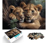 Puzzle 2000 pezzi per adolescenti Cuccioli di leone Giocattolo educativo intellettuale decomprimente Gioco educativo per compleanno e Natale 70x100cm
