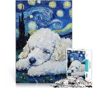 Puzzle 2000 pezzi per adolescenti Cucciolo di barboncino bianco che dorme Giocattoli da gioco Regalo di compleanno, regali, arte murale 70x100cm