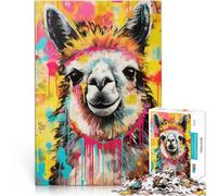 Puzzle 2000 pezzi per adolescenti Decorazione per la casa in stile pop art con alpaca Giocattoli antistress Regalo di compleanno, regali 70x100cm