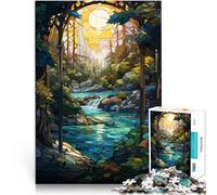 Puzzle 2000 pezzi per adolescenti Dipinto di cascata sul fiume Giocattoli per l'intrattenimento in famiglia per la decorazione della casa 70x100cm