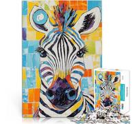 Puzzle 2000 pezzi per adolescenti Dipinto di zebra colorata Sfida di gioco educativo giocattolo perché è ideale come regalo per tutta la famiglia 70x100cm