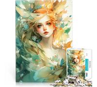 Puzzle 2000 pezzi per adolescenti Donna acquerello con fiori Gioco intellettuale giocattolo Lista dei desideri con Babbo Natale 70x100cm