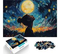Puzzle 2000 pezzi per adolescenti Donna che guarda la luna Giocattoli Giochi Educativi Antistress Adatto per la decorazione del desktop 70x100cm