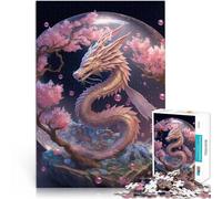Puzzle 2000 pezzi per adolescenti drago dei fiori di ciliegio Per il divertimento in famiglia Gioco educativo per compleanno e Natale 70x100cm