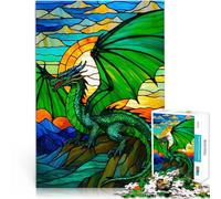 Puzzle 2000 pezzi per adolescenti Drago di vetro colorato Allena il tuo cervello e le tue mani Giocattoli per la decorazione della casa 70x100cm