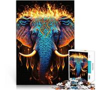 Puzzle 2000 pezzi per adolescenti Elefante Fuoco Acqua per il giocattolo di sfida del gioco educativo Migliorare l'amore tra le coppie 70x100cm