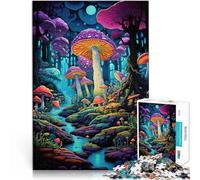 Puzzle 2000 pezzi per adolescenti Foresta psichedelica piena di funghi Gioco pratico con pezzi completamente interconnessi di forma casuale 70x100cm