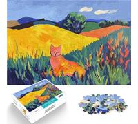 Puzzle 2000 pezzi per adolescenti Gatto arancione in un campo Giochi educativi Decorazione della casa Collezione di artisti, Belle arti 70x100cm