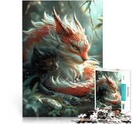 Puzzle 2000 pezzi per adolescenti Gatto Drago Gattino Fantasia Gioco intellettuale giocattolo Giocattoli per la decorazione della casa 70x100cm
