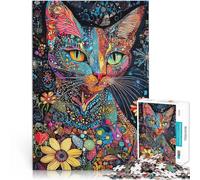 Puzzle 2000 pezzi per adolescenti Gatto eclettico boho per il giocattolo di sfida del gioco educativo è ideale come regalo per tutta la famiglia 70x100cm