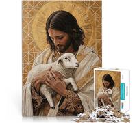 Puzzle 2000 pezzi per adolescenti Gesù con l'Agnello Antistress Vacanza in patria Uccidere il tempo Adatto per la decorazione del desktop 70x100cm