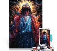 Puzzle 2000 pezzi per adolescenti Gesù in schizzi di vernice Gioco impegnativo e gioco in famiglia perché è ideale come regalo per tutta la famiglia 70x100cm
