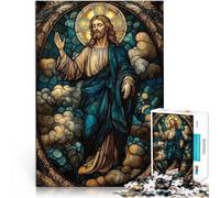 Puzzle 2000 pezzi per adolescenti Gesù in vetro colorato Giocattoli da gioco per regalo di famiglia Decorazioni e regali unici per la casa 70x100cm