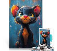 Puzzle 2000 pezzi per adolescenti Graziosa pantera dipinta a olio Gioco a quiz Decorazione murale Regali unici per compleanno e Natale 70x100cm