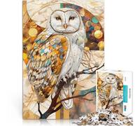 Puzzle 2000 pezzi per adolescenti Gufo Animale Oro Antistress Vacanza in patria Uccidere il tempo perché è ideale come regalo per tutta la famiglia 70x100cm
