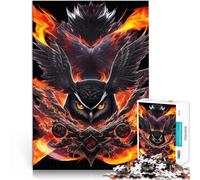 Puzzle 2000 pezzi per adolescenti Gufo ninja in fiamme Difficile da completare ma divertente e umoristico Interazione genitore-figlio 70x100cm