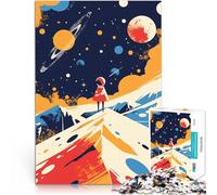 Puzzle 2000 pezzi per adolescenti Illustrazione artistica minimalista carina di Space Explorer Giochi divertenti decorazione murale 70x100cm