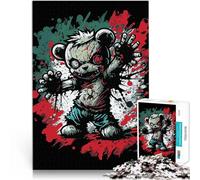Puzzle 2000 pezzi per adolescenti Illustrazione di orso zombi Allena il tuo cervello e le tue mani Decorazioni e regali unici per la casa 70x100cm