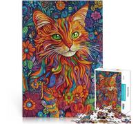 Puzzle 2000 pezzi per adolescenti Incantevole mondo dei gatti Giocattolo educativo per l'apprendimento con poster abbinato e foglio di quiz 70x100cm