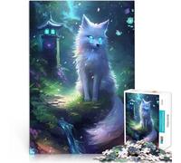 Puzzle 2000 pezzi per adolescenti Kitsune Fox Bianco Neon Sfida di gioco educativo giocattolo Giocattoli per la decorazione della casa 70x100cm