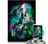 Puzzle 2000 pezzi per adolescenti Lupi ululanti Giocattolo educativo intellettuale decomprimente perché è ideale come regalo per tutta la famiglia 70x100cm