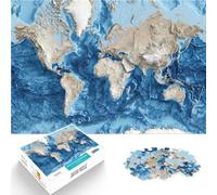 Puzzle 2000 pezzi per adolescenti Mappa mondiale in rilievo Per il divertimento in famiglia Regalo di compleanno, regali, arte murale 70x100cm