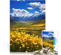 Puzzle 2000 pezzi per adolescenti Montagne - Floral Summit Serenity Rompicapo Decorazione murale Regali unici per compleanno e Natale 70x100cm