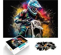 Puzzle 2000 pezzi per adolescenti Motocross estremo per il giocattolo di sfida del gioco educativo con poster abbinato e foglio di quiz 70x100cm