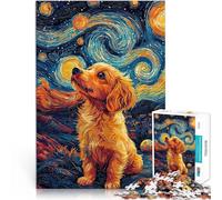 Puzzle 2000 pezzi per adolescenti Notte stellata per cani giochi divertenti per famiglie Attività divertenti a casa, regali di compleanno, regali di viaggio, 70x100cm
