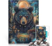 Puzzle 2000 pezzi per adolescenti Orso dagli occhi rossi Allena il tuo cervello e le tue mani Migliorare l'amore tra le coppie 70x100cm