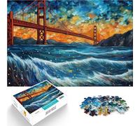 Puzzle 2000 pezzi per adolescenti Paesaggio da sogno dorato Giocattoli Giochi Educativi Antistress con poster abbinato e foglio di quiz 70x100cm